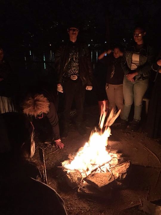 TainoPeace's tweet photo. Sacred Fire in Northern Manhattan. #ReclaimingTheLand https://t.co/4dpXGbjQb6