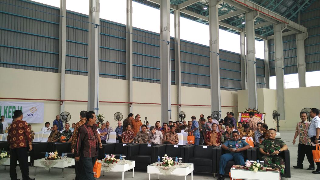 indonesiaport's tweet photo. Suasana jelang peresmian trial operation di NPCT1 pagi ini. #TrialOperation #NPCT1 https://t.co/qcTenWPY0p