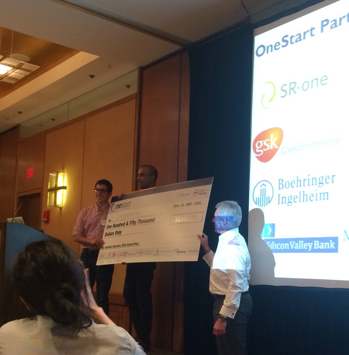Mass_CONNECT's tweet photo. Congratulations @InBrace_Smile! Winner of #OneStart Americas 2016 $150K grand prize https://t.co/LOR9qTzGT1