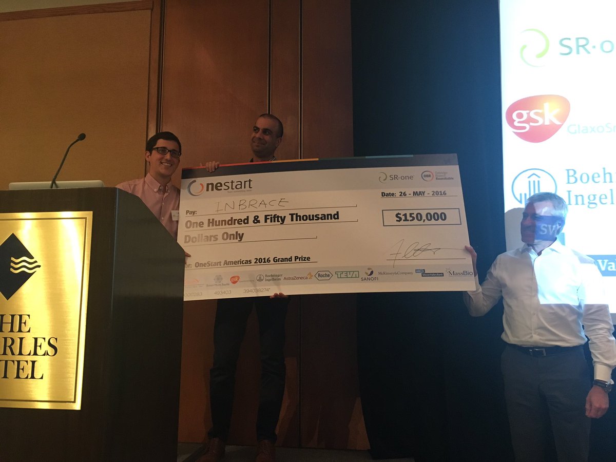 Congratulations to InBrace the winners of OneStart Americas 2016