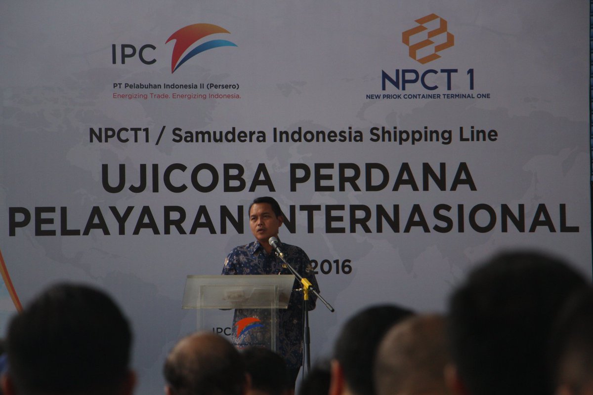 indonesiaport's tweet photo. Sambutan Plt. Walikota Jakarta Utara, Wahyu Haryadi. #TrialOperation #NPCT1 https://t.co/9J6wsEp4bO