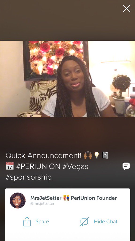 xavier2real's tweet photo. .@mrsjetsetter on #Periscope: Quick Announcement! 🙌🏾💡📓📅 #PERIUNION #Vegas #sponsorship https://t.co/ntqA3dCBTq https://t.co/ms02vWIkVd