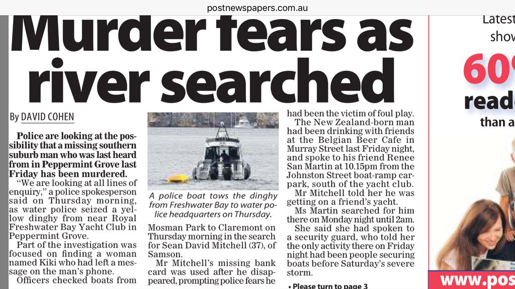 paigeataylor's tweet image. What happened to Sean Mitchell after Friday drinks in the city last week? @POSTNewspapers