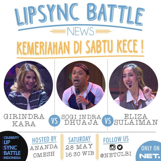 NETCLBI's tweet image. Yuuukkk merapat lebih awal jam 16.30 di sabtu kece kalian bersama @girindrakara @sisogi @vjeliza !!! #netclbi