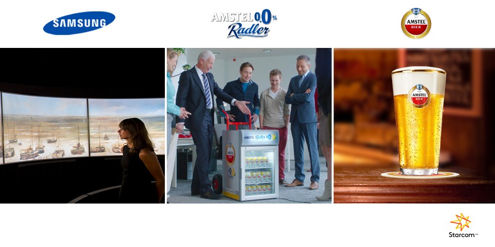 StarcomNL's tweet photo. Drie van onze adverteerders zijn beloond bij #SanAccenten! Van harte @Samsung_NL @AmstelBier_NL ! #MakeNextNow #SMG https://t.co/TmgfxUamyt