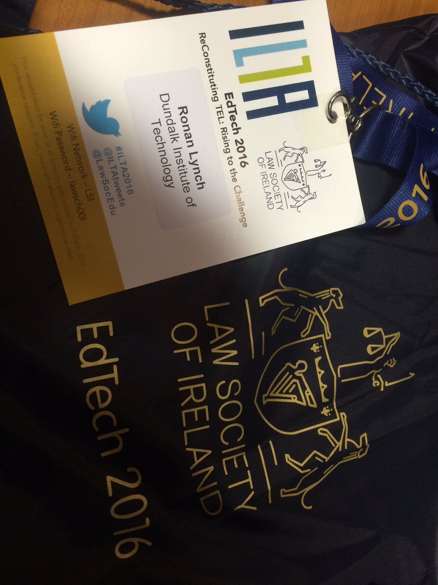 At <a href="/ILTAtweets/">ILTA</a> #ilta2016 Conference in <a href="/LawSocEdu/">Law Society Education</a>. Presenting at 12.45pm. Coffee afterwards in <a href="/citycyclesdub/">City Cycles</a>