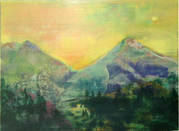 Next week is the last week of 'Finding Forms' Come see it!
Image: Cara Thorpe, Clearing, Acrylic on Board, 18cmx24cm