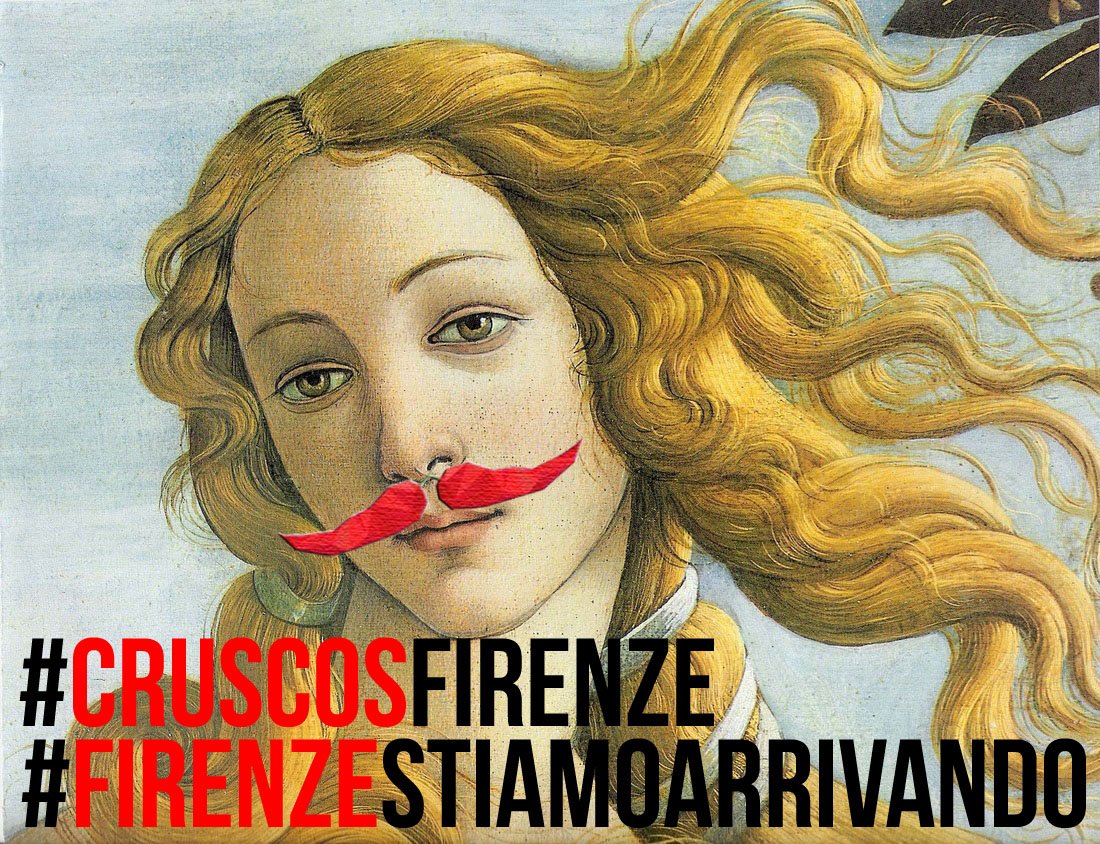 oniwakamaru3's tweet photo. Pare che a Firenze ci sia una nuova Venere di Botticelli. La Venere co i'bbaffo! #cruscosfirenze #cruscos #Firenze https://t.co/5Tl99r9RqE