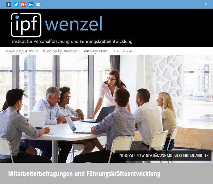 Design refreshed! Gefällt's Euch? ipf-wenzel.de #mitarbeiterbefragung #personalforschung