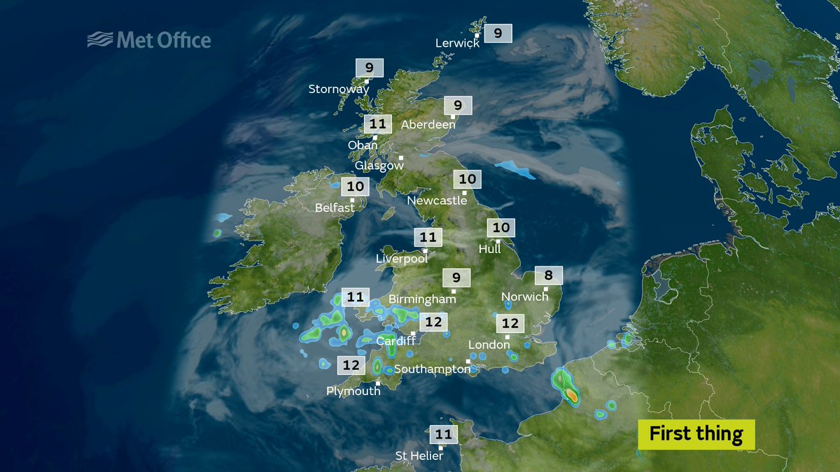 metoffice's tweet photo. About to step out of the door? Here's what will greet you this Friday morning https://t.co/5gSt1NoqGb