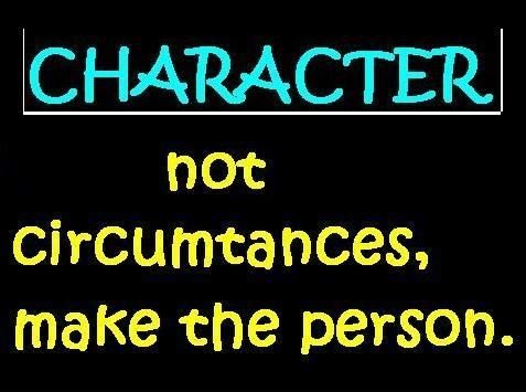 BulkMessage's tweet image. #Character not #circumstances, make the #person.