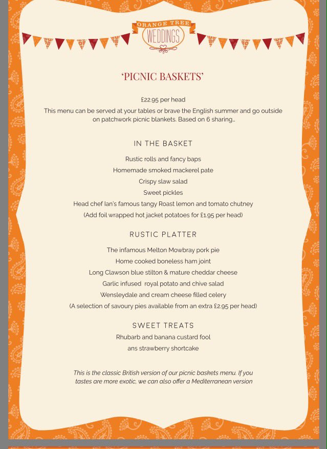 We have updated our range of food menus...download from our website for some #tasty inspiration #weddingbreakfast