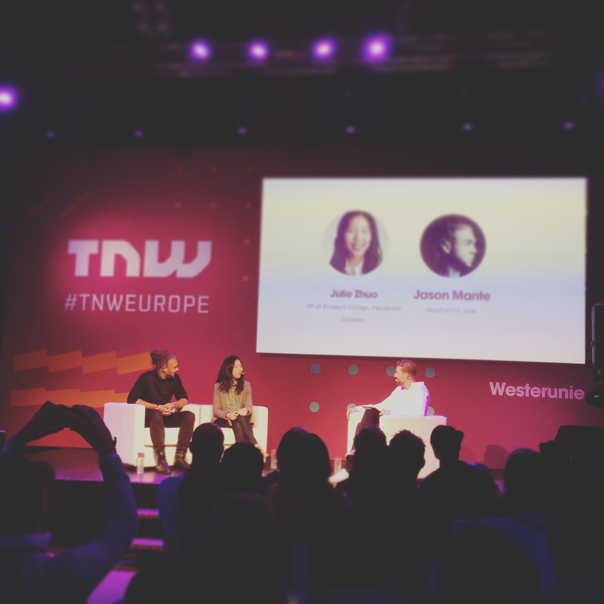The second day of TNW has kicked off! Finding out how designers of Facebook &amp; Vine work! #TNWEurope #inspiration