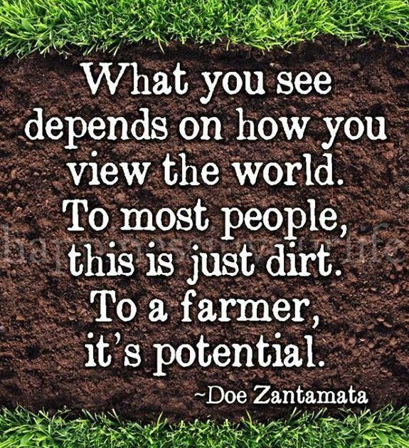 BarcodeDownload's tweet photo. "What you see depends on how you view the world. To most people, this is just #dirt. To a #farmer, it's #potential." https://t.co/vUCfzl9eyF