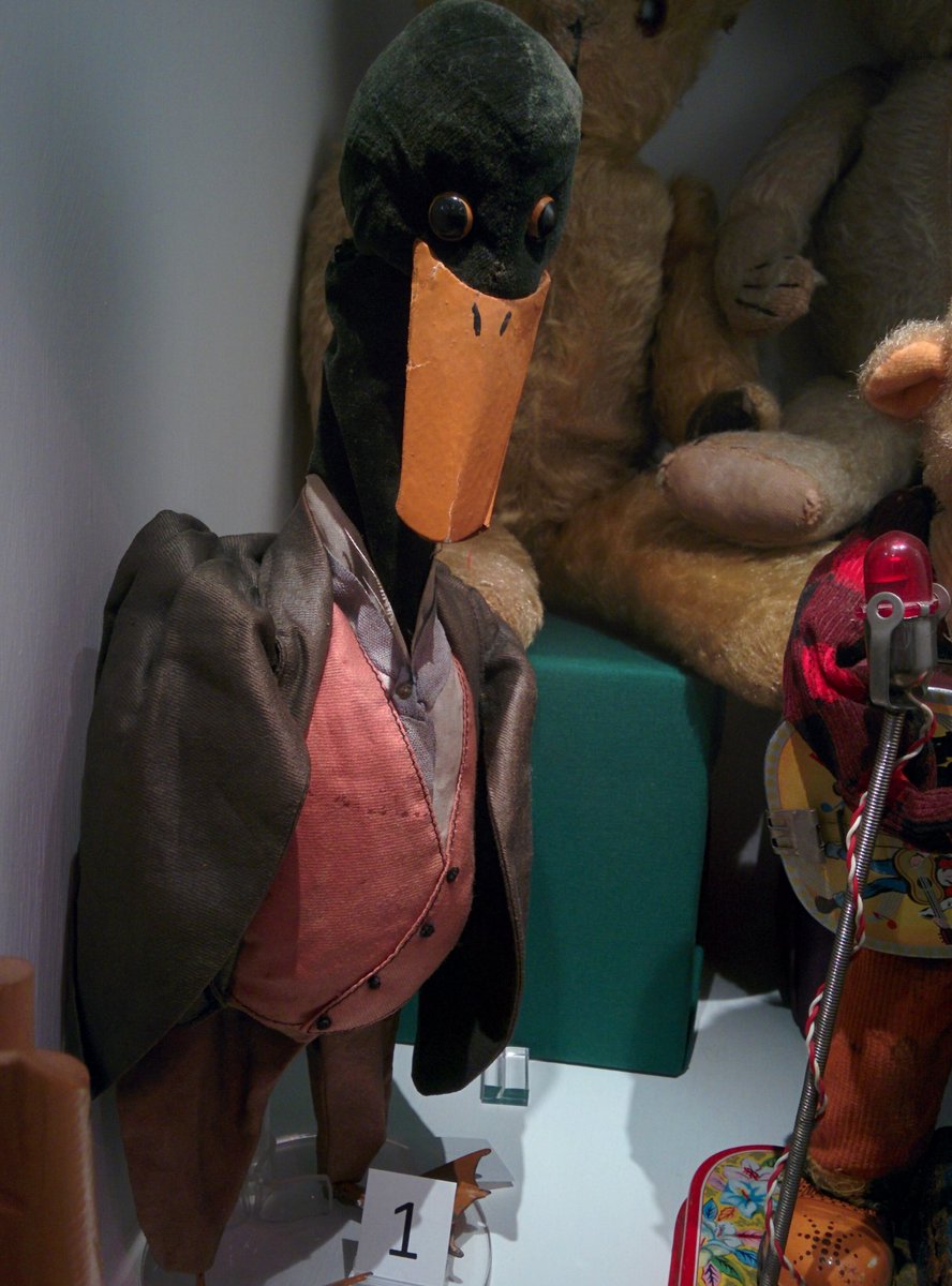 CuratorKitty's tweet photo. #MusFavObject Suave Mr Duck - always been my favourite toy at Abbey House @LeedsMuseums @ILoveMuseums https://t.co/DJ9CF14Sa1
