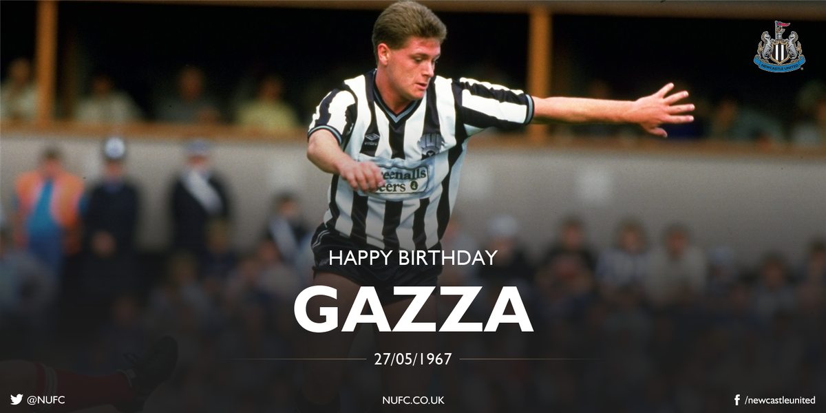 NUFC's tweet photo. Happy birthday to one of our own - Paul Gascoigne! #NUFC 🎂🎉 https://t.co/6T3CGgPvQ7