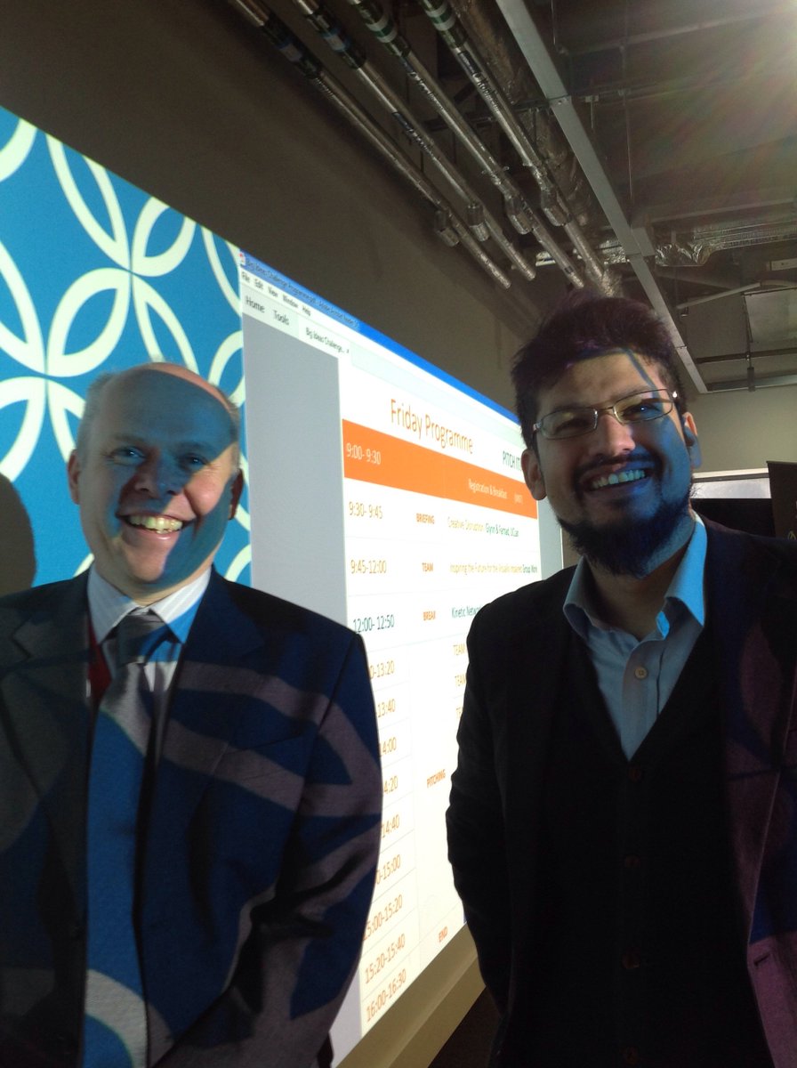 UCLanCareers's tweet photo. Farhad and Glynn watching for the pitching to start at the #bigideaschallenge @UCLanEntStds https://t.co/CI6KqK1Yu9