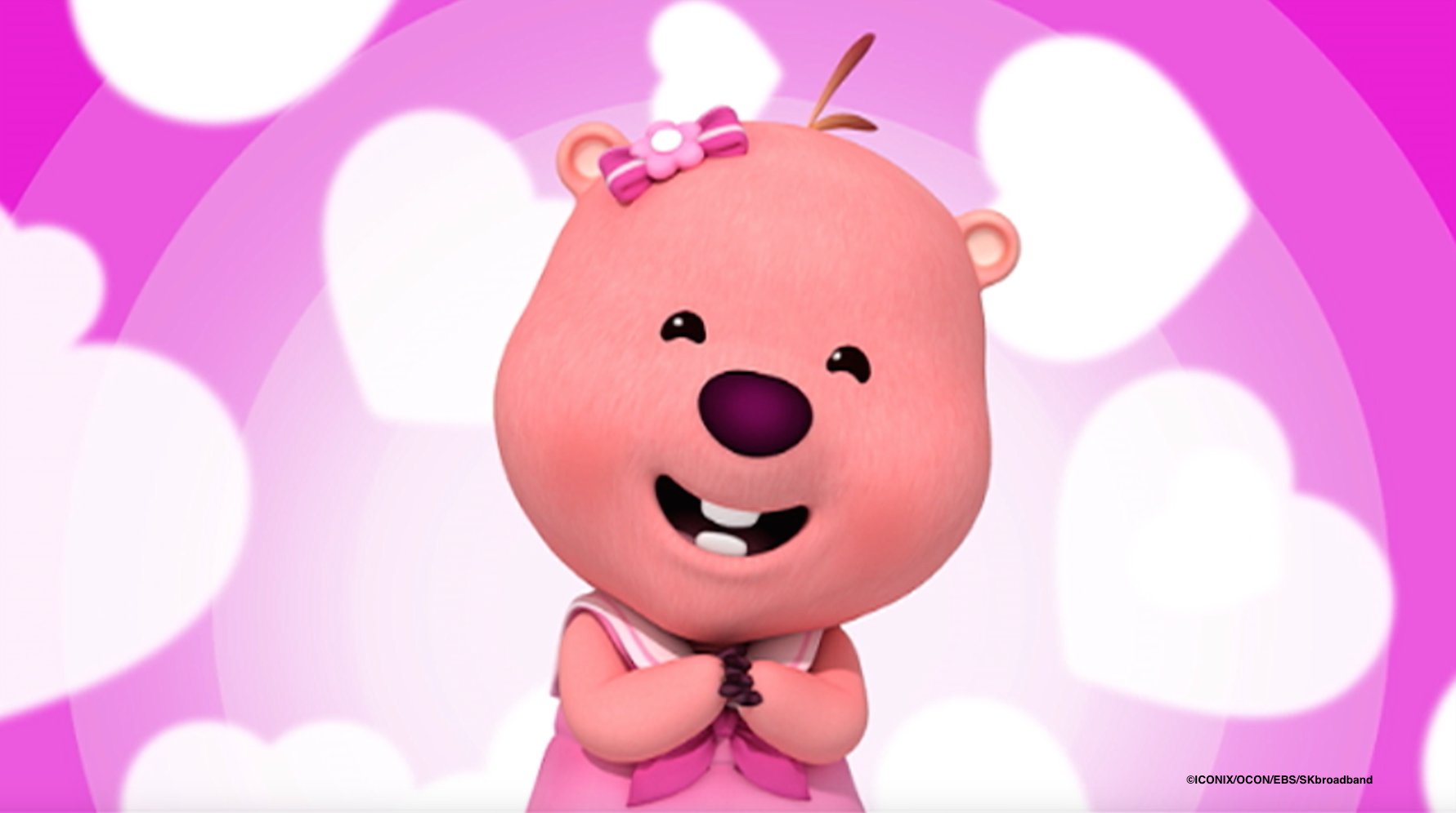 公式 ポンポンポロロ 制作スタッフ ポンポンポロロ キャラクター紹介 今日は ルーピー です 料理が大好きでちょっぴり恥ずかしがりやなビーバーの女の子 優しいルーピーはいつもポロロ達のお世話をしています ぷくぷくしたほっぺと女の子