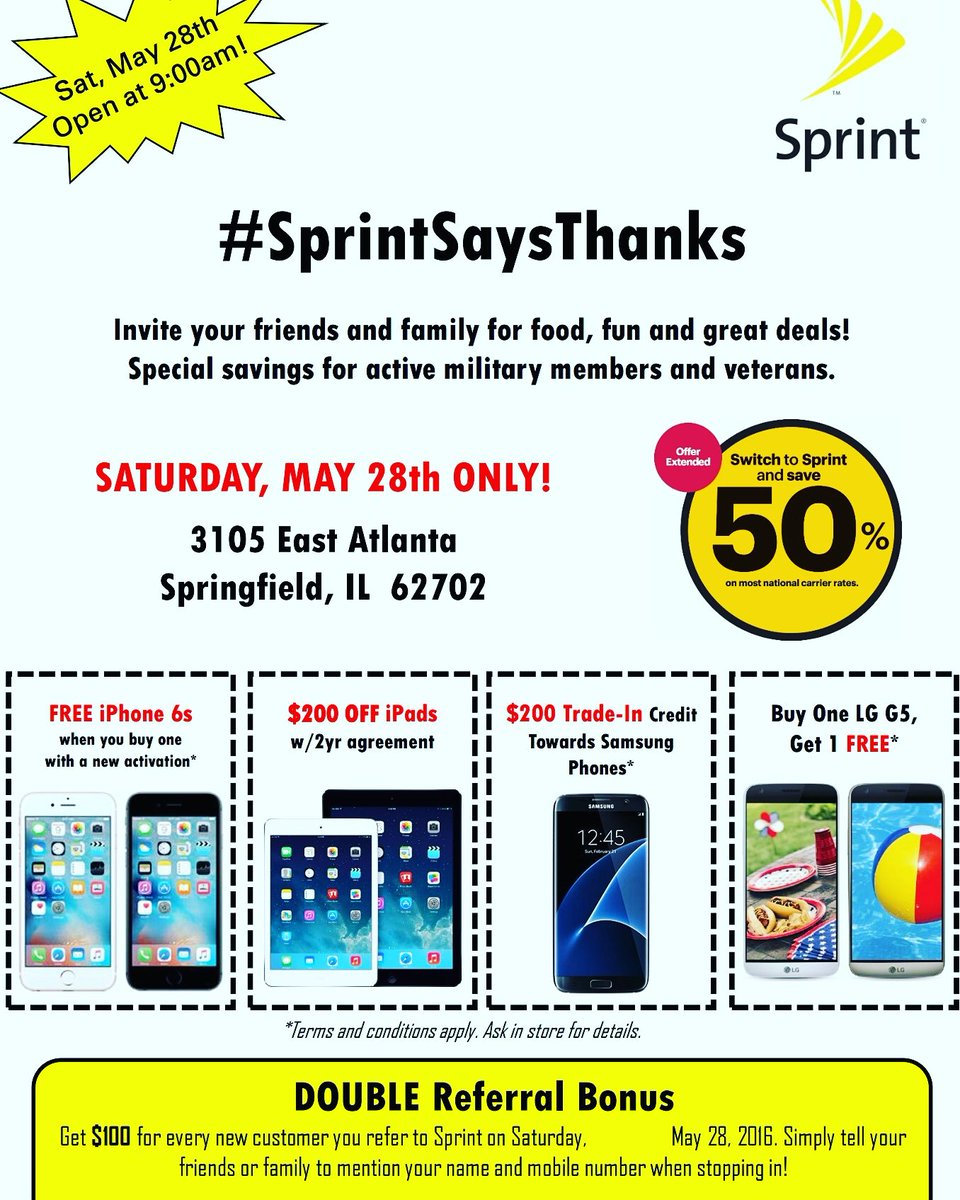 WRSpringfield's tweet photo. One more day folks!! #SprintSaysThanks 
alot of great stuff going on tomorrow juts for you! #SpringfieldIL https://t.co/4gr0kefino