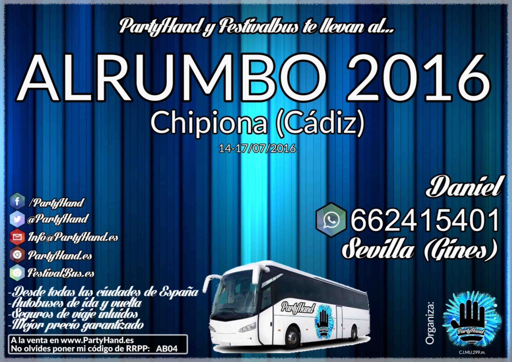 SevillaFiestas_'s tweet photo. @PartyHand te lleva al mejor precio!🚍

#dreambeach2016 
#arenalsound 
#AlRumbo16 

Desde cualquier ciudad
📲662415401 https://t.co/lQUFYBmHjA