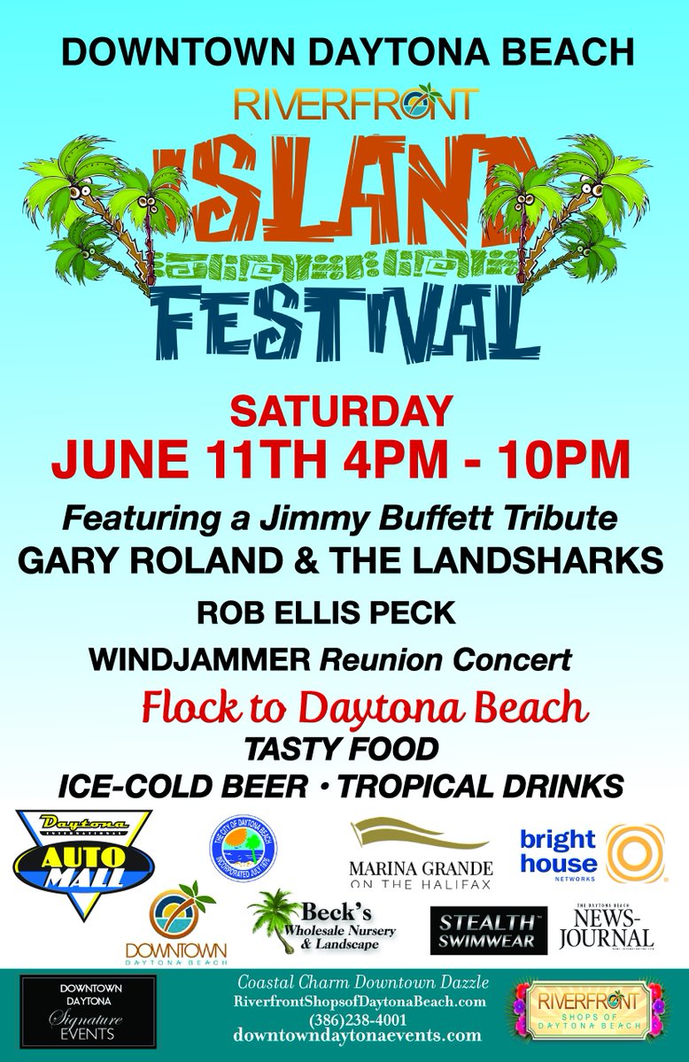 EngagingSocMed's tweet photo. Calling all Parrot Heads!!
#islandfestival2016 #jimmybuffett #summernights #iloveflorida https://t.co/Ut8nqKoeWg