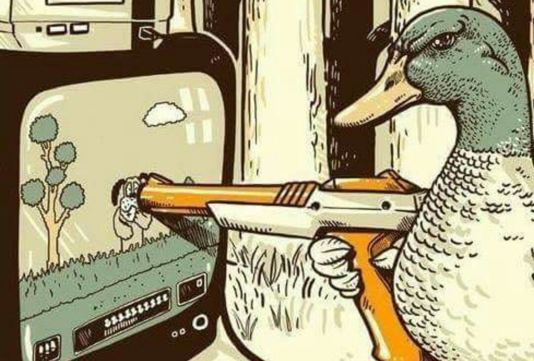 Утка с пистолетом