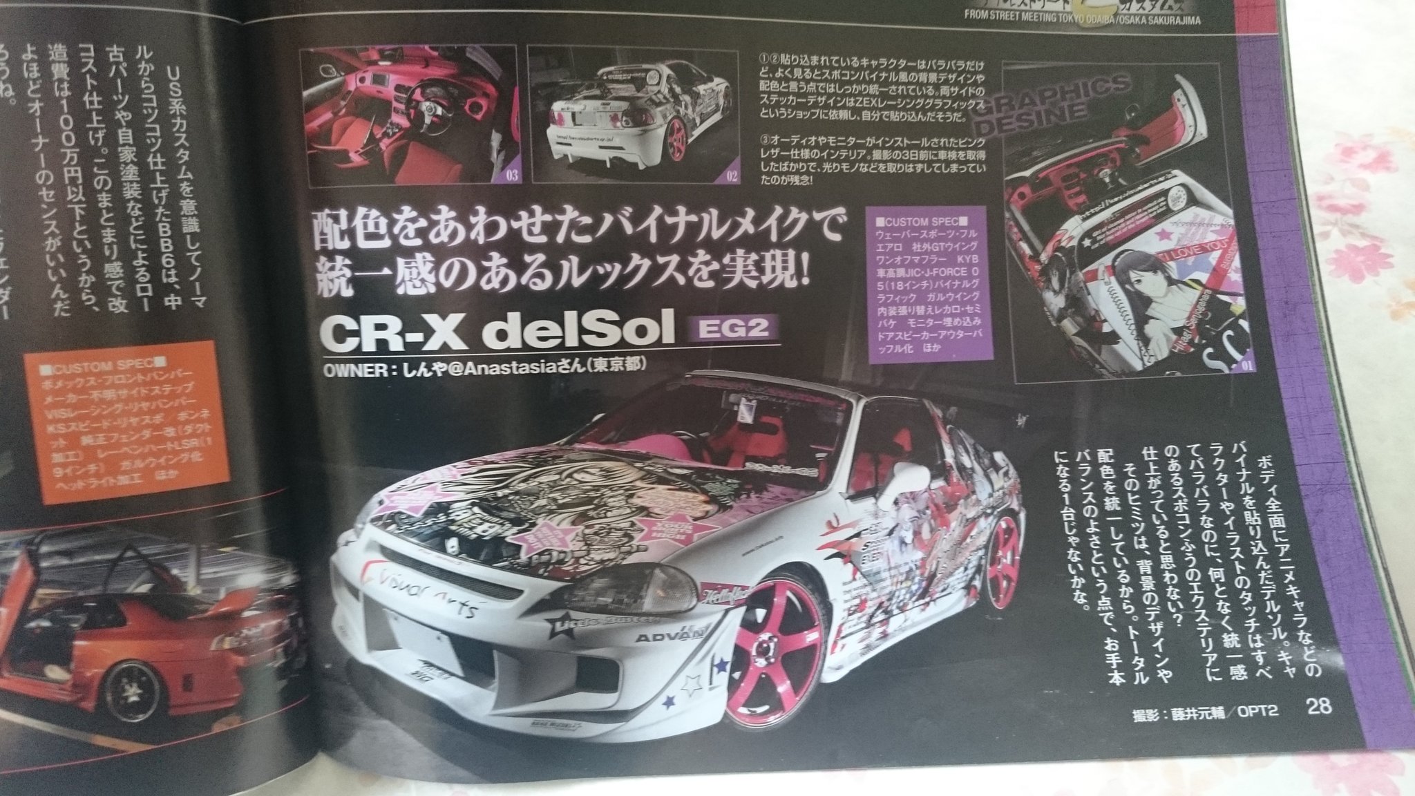 ロッツァ Sur Twitter このデルソルが廃車になった詳細 Twitterで検索かけたらすぐヒットした 今年3月の時点でエンジンだけを残してバラバラに解体されていたらしい 痛車創世記くらいからやっていて スポコン風でとても好きだったクルマなので少し残念