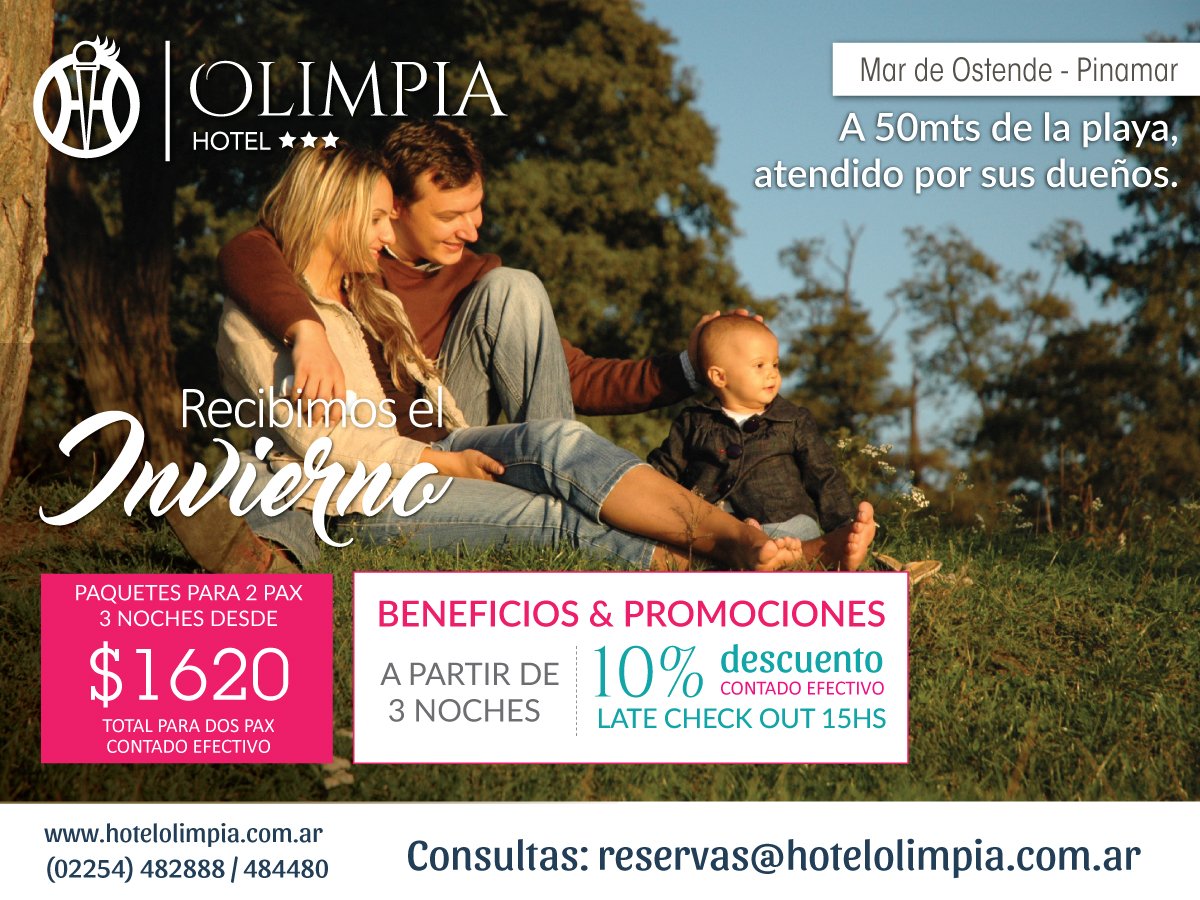 Olimpia_Pinamar's tweet photo. #Feriado20deJunio en #Pinamar Recibimos el #Invierno con super #promociones #escapadasenfamilia #EscapadaFinDeSemana https://t.co/Q2yOXEJK0F