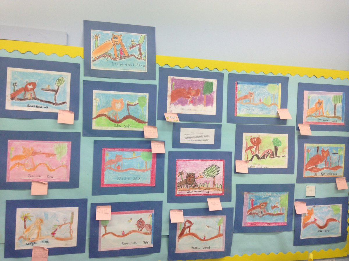 Fab artwork in P2/3/4 #tropicalrainforest #animals #chalkpasteles 😀🗒🖌✏️