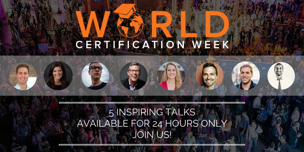 HubSpotAcademy's tweet photo. 1/2 And that's a wrap! We hope you've enjoyed #worldcertweek and thank you to our amazing guests! https://t.co/DKehpnHADR