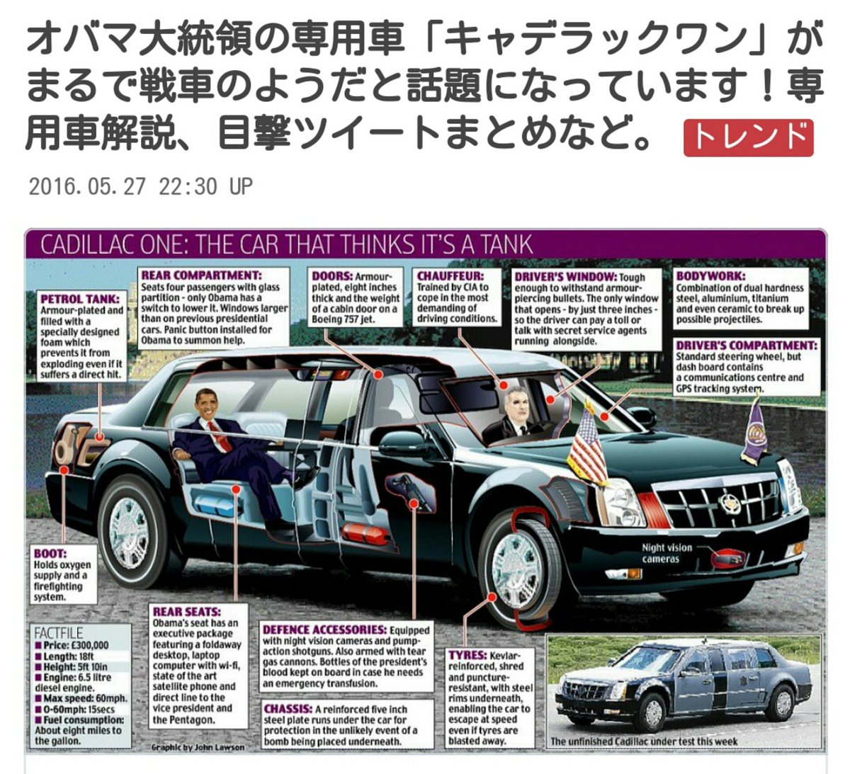 ts Twitter પર オバマ大統領の専用車 キャデラックワン が凄い 専用車の日本語解説 目撃ツイートまとめなど ついラン調べ T Co 3m5du2fpqe オバマ キャデラックワン オバマ大統領広島訪問 オバマの車 ts Twitter પર オバマ大統領の専用車 キャデラックワン が凄い 専用車の日本語解説 目撃ツイートまとめなど ついラン調べ T Co 3m5du2fpqe オバマ キャデラックワン オバマ大統領広島訪問 オバマの車