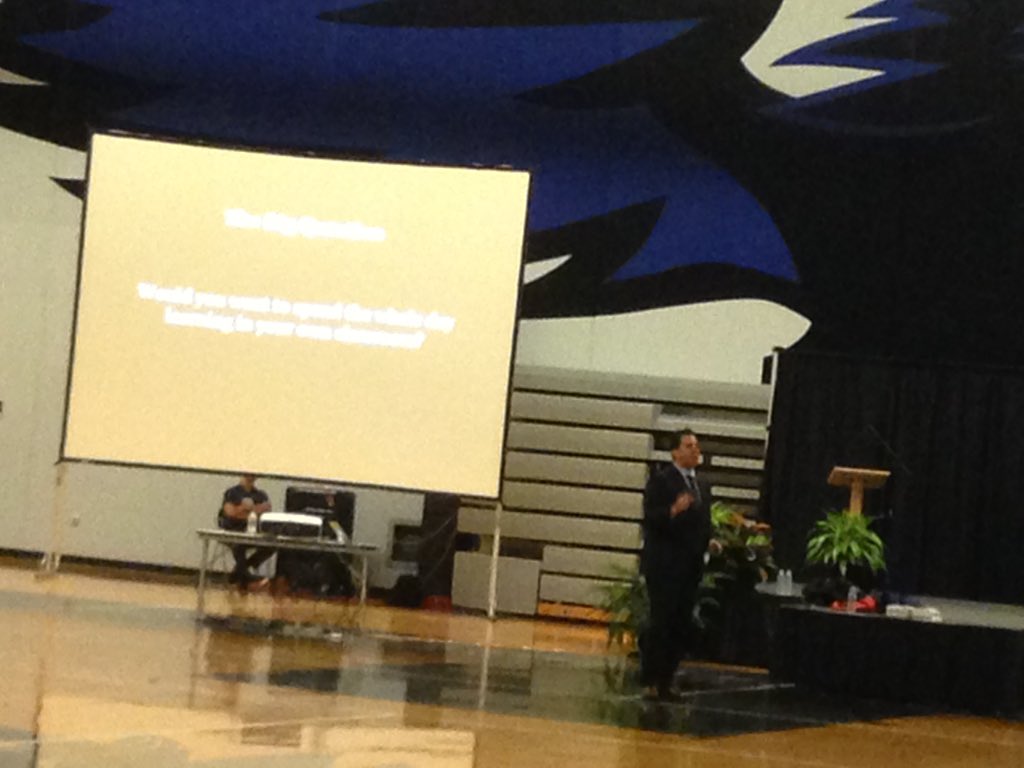 ZuckKristen's tweet image. Would you want to spend the whole day learning in your own classroom? @gcouros #SummerConference2016