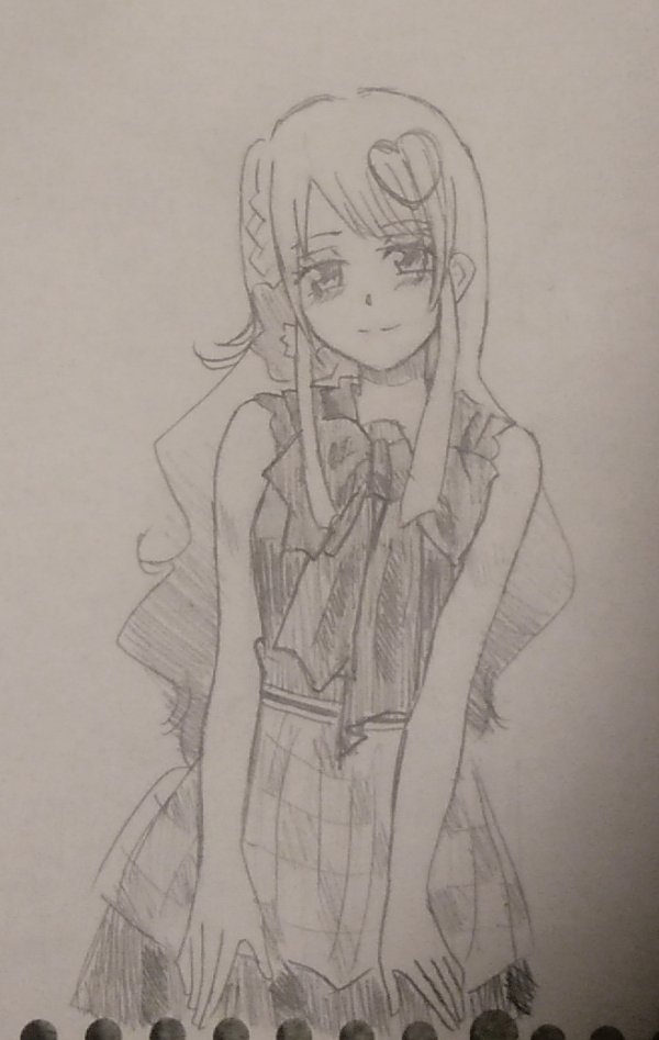ichii0048's tweet photo. 僕が君を初めて意識したのは
去年の6月 夏の服に着替えた頃

ってことで君の名は希望の衣装着た智恵理さん

#0048版深夜の真剣お絵描き60分一本勝負 https://t.co/F6PFxqvCXG