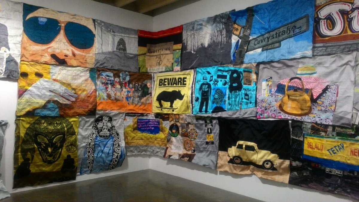 Karya Eko Nugroho,seniman yg mmpertemukn Rangga &amp; Cinta dsebuah pameran seni dlm film AADC2 #mandiriartjog9 <a href="/artjog/">ARTJOG</a>