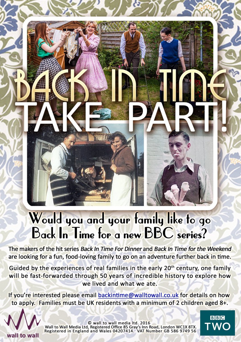 furtherbacktime's tweet photo. @WimbledonNews Hiya! We'd love to find a family from the Wimbledon area for this hit BBC2 series. Please RT for us?x https://t.co/E2pxCktX0T