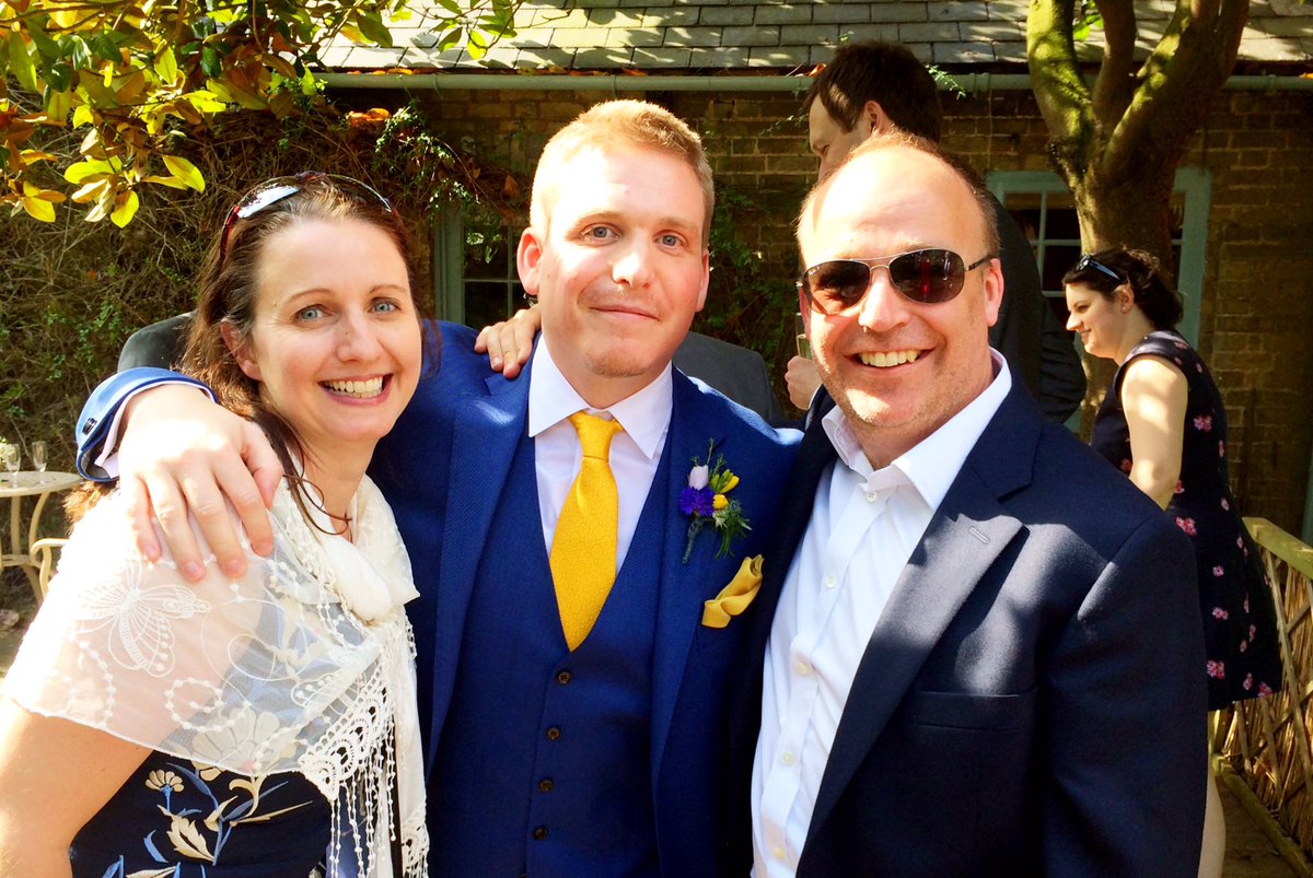 thecreativepenn's tweet photo. Happy times @Nick_Stephenson wedding with @pbackwriter #britishcreatives :) https://t.co/9ezH5uokWv
