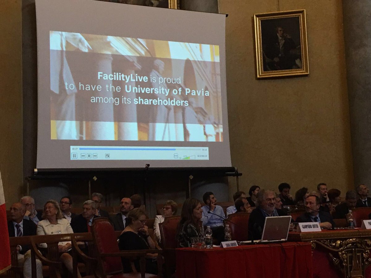 FacilityLive's tweet photo. .@GianpieroLotito: "Non esiste altra startup al mondo che abbia raccolto 30M € da capitale privato" #LMPlus @unipv https://t.co/ggNyd6iSMa