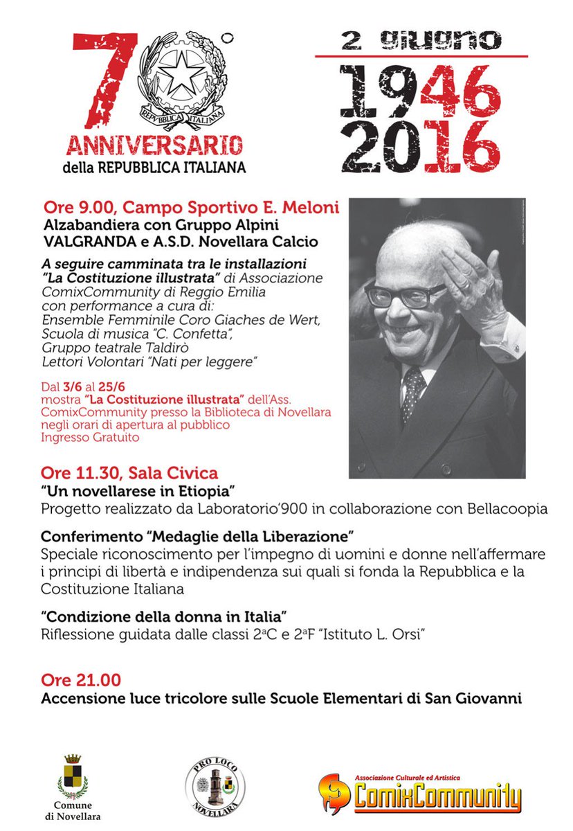 rinalpac's tweet photo. INVITO – 70° ANNIVERSARIO DELLA REPUBBLICA ITALIANA 2 GIUGNO ORE 9.00 https://t.co/tzDKAUIb7H https://t.co/r7Xj9L3uH7