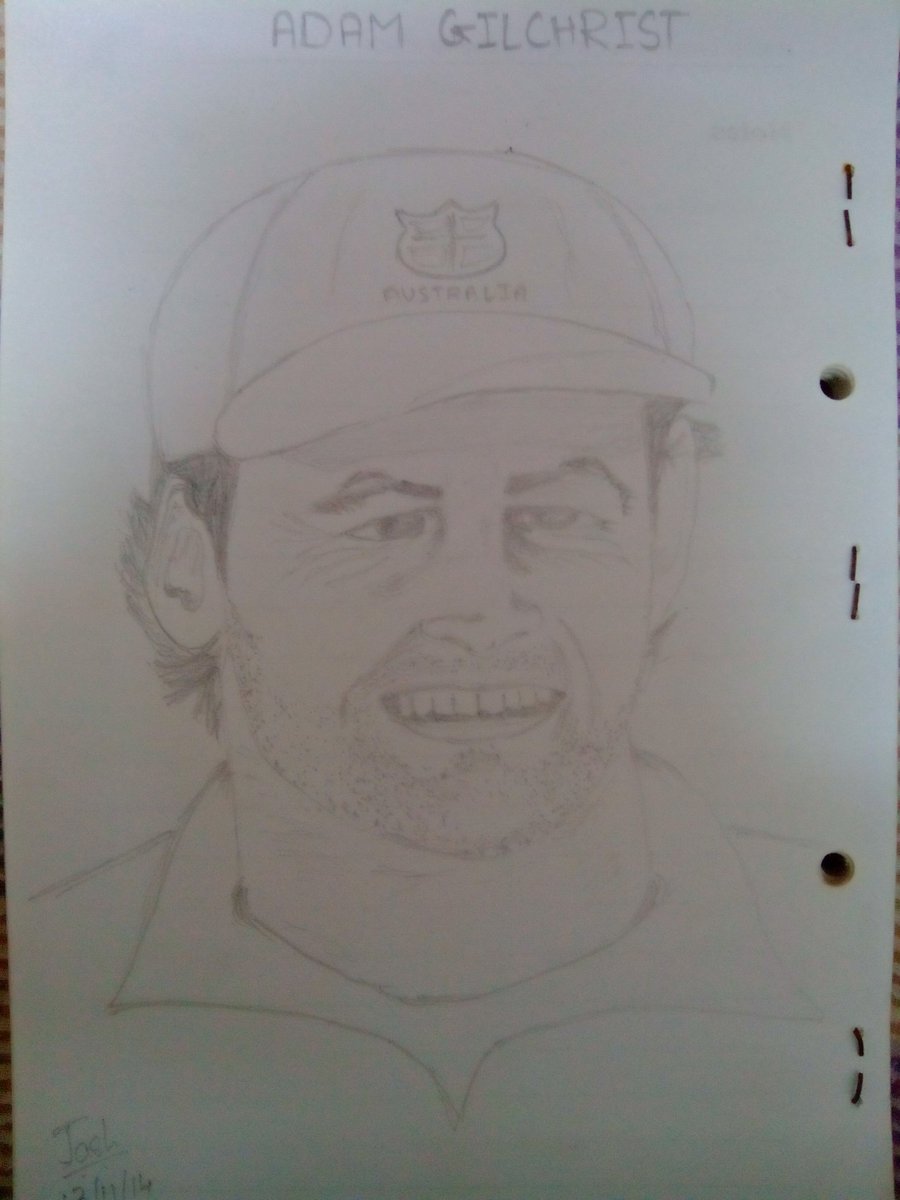 JashMehta19's tweet photo. @CricHQ #ICareISupport 
Sketch of my fav cricketer @gilly381 ... https://t.co/mt1KfZgE5z