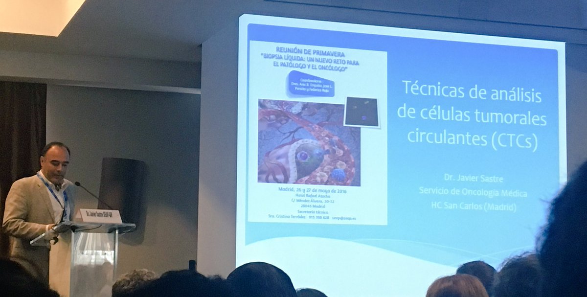 lara_pijuan's tweet photo. Liquid Biopsy, Technical aspects 🍴 Thanks Dr.Sastre, Dr.Alvarez, Dr.Peinado, Dr.Amaral #primaveraSEAP16 #SEAP2016 https://t.co/fO0T2gjZpl