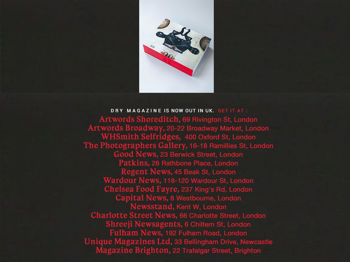 DryMagazine's tweet image. Dry Magazine is now on sale in the UK! Worldwide stockists coming soon ► dry-magazine.com/stockists/