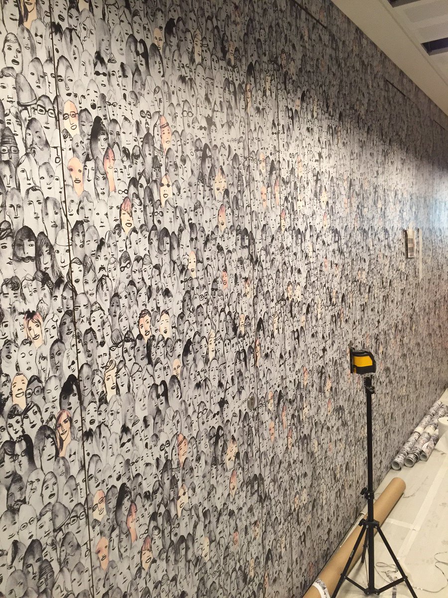 PartitionG's tweet photo. Some work in progress over at @WeWork offices. Printed coverall. #officedesign #interiorfitout #graphics https://t.co/lNcOrZttep