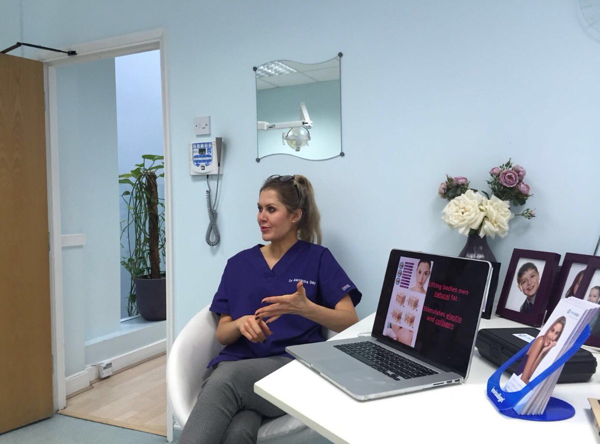 @DrAlexandraDay educating us on all the #FacialAesthetic treatments she offers in our practice