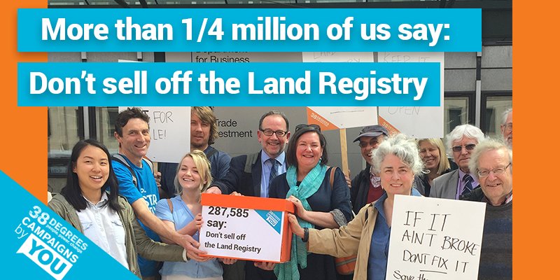 38degrees's tweet photo. The Land Registry petition handed, but the campaign's still going. Add your name:  https://t.co/o9lAsws8ft https://t.co/DAnMdIi2kR