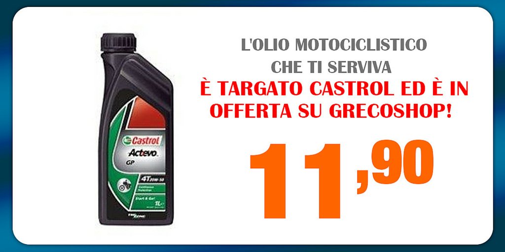 grecoshop's tweet photo. #Castrol ti offre sul nostro #onlineshop una grande #opportunita: #acquistasubito #olio #motociclistico #prezzoshock https://t.co/YPipbCw7A4