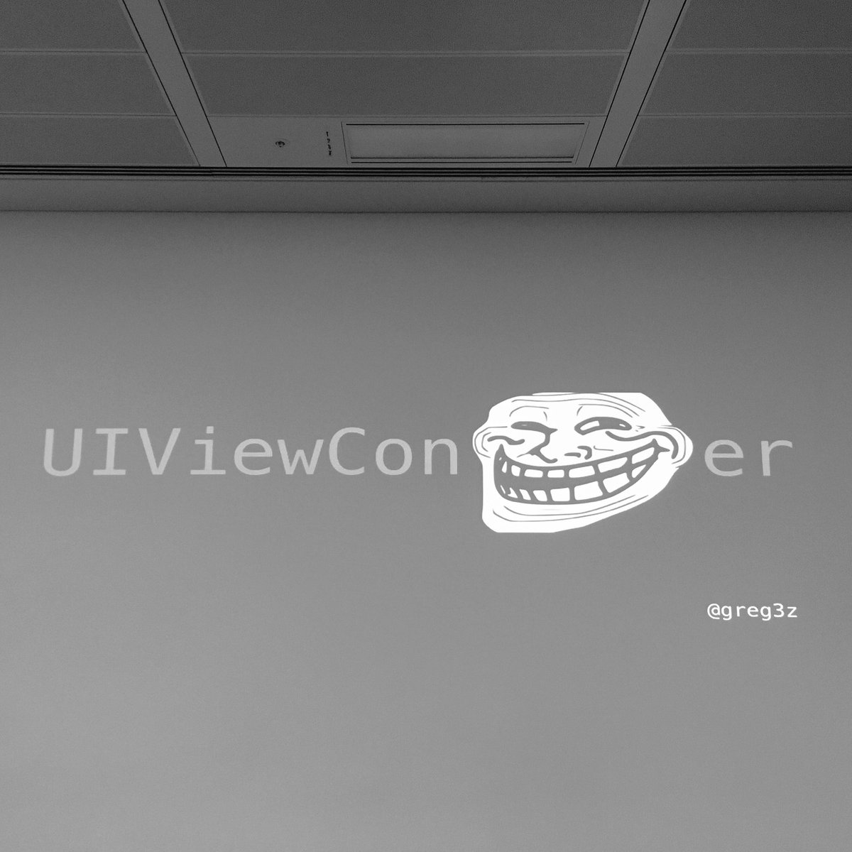 ayanonagon's tweet image. Can’t believe I never noticed that UIViewController has “troll” in its name. @greg3z 👏🏼 #iOSCon