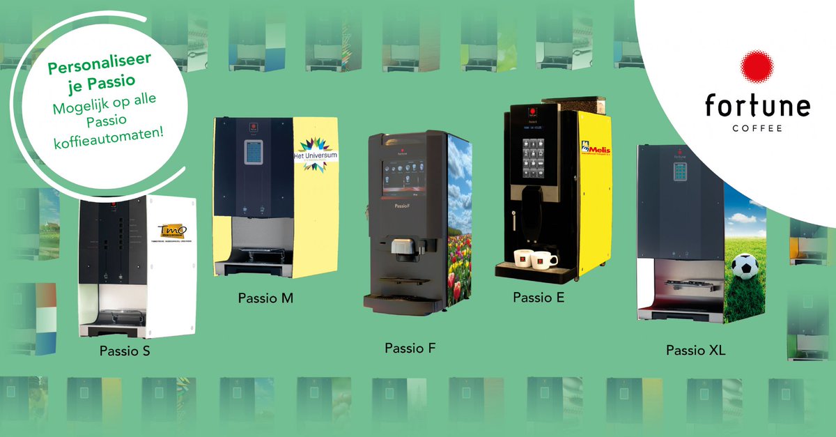 Personaliseren van de Passio koffieautomaat kan bij iedere koffiesoort in de configurator!   p3e.nl/_J5G