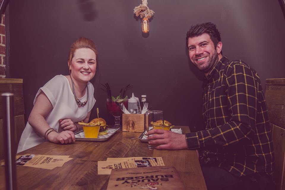 Saucy_Burger's tweet photo. Have you seen those smiles though! @Saucy_Burger has them utterly chuffed. #GetBurgered https://t.co/OG4COnRgA3