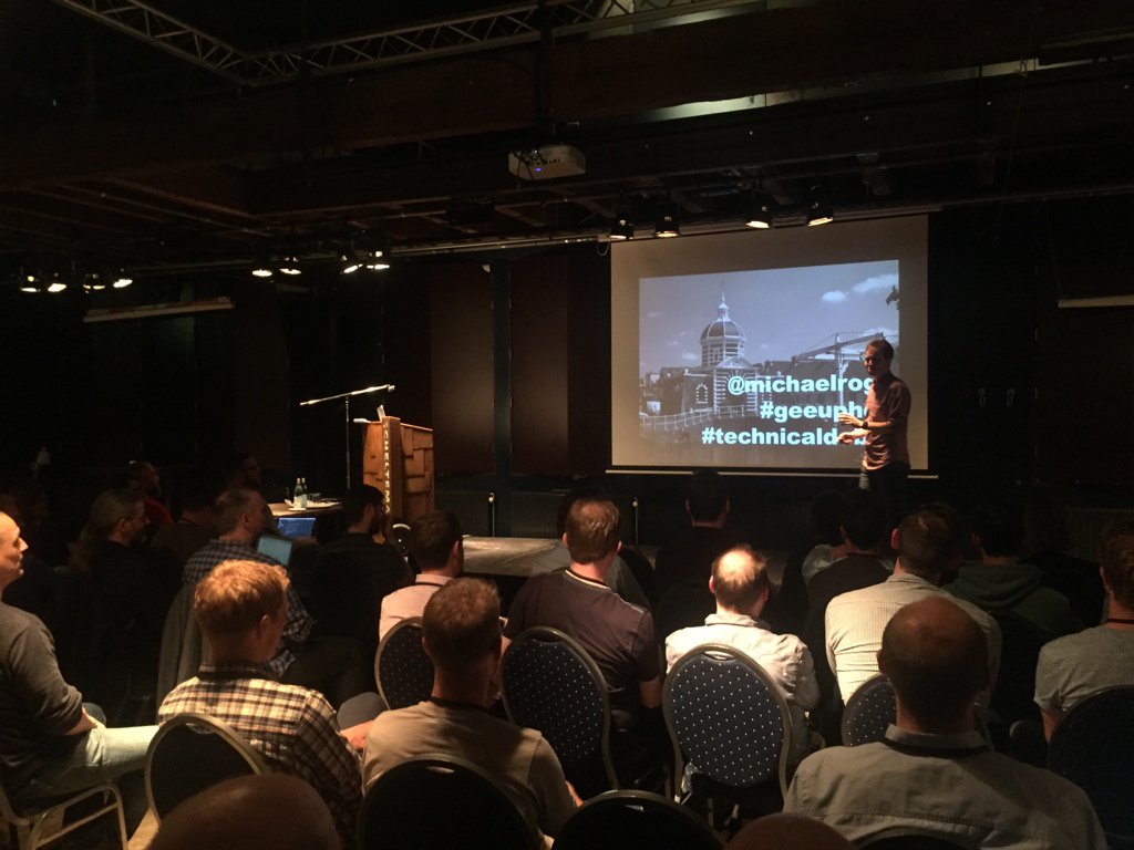 geeuphq's tweet photo. . @michaelrog starts the beginning of the end with technical debt. https://t.co/QJe41dfFPY