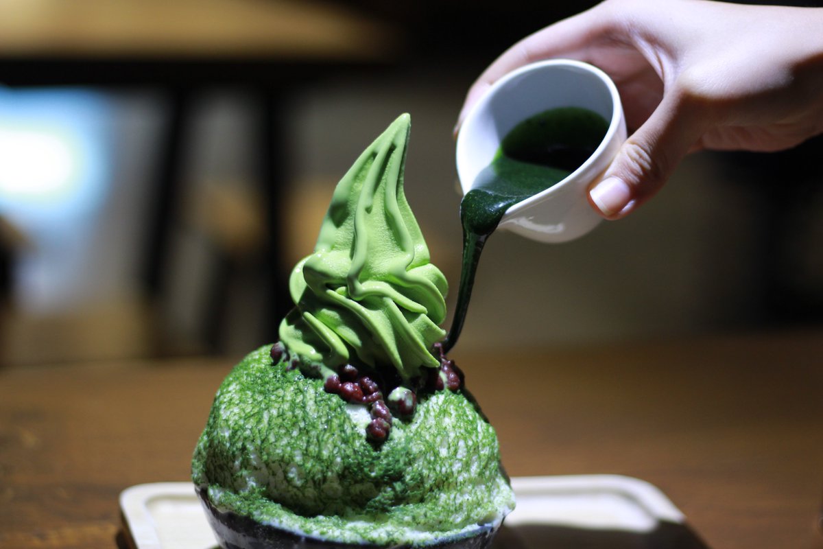 pppahn's tweet photo. Kyoto Matcha Kakigori ชาเขียวเจ้มจ้นบวกกับน้ำแข็งใสนุ่มๆ #Sofutocream #reviewchiangmai #อร่อยเชียงใหม่ https://t.co/1ijTnaTs2W